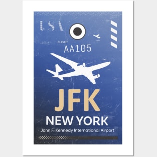 JFK NEW YORK Airport code Posters and Art